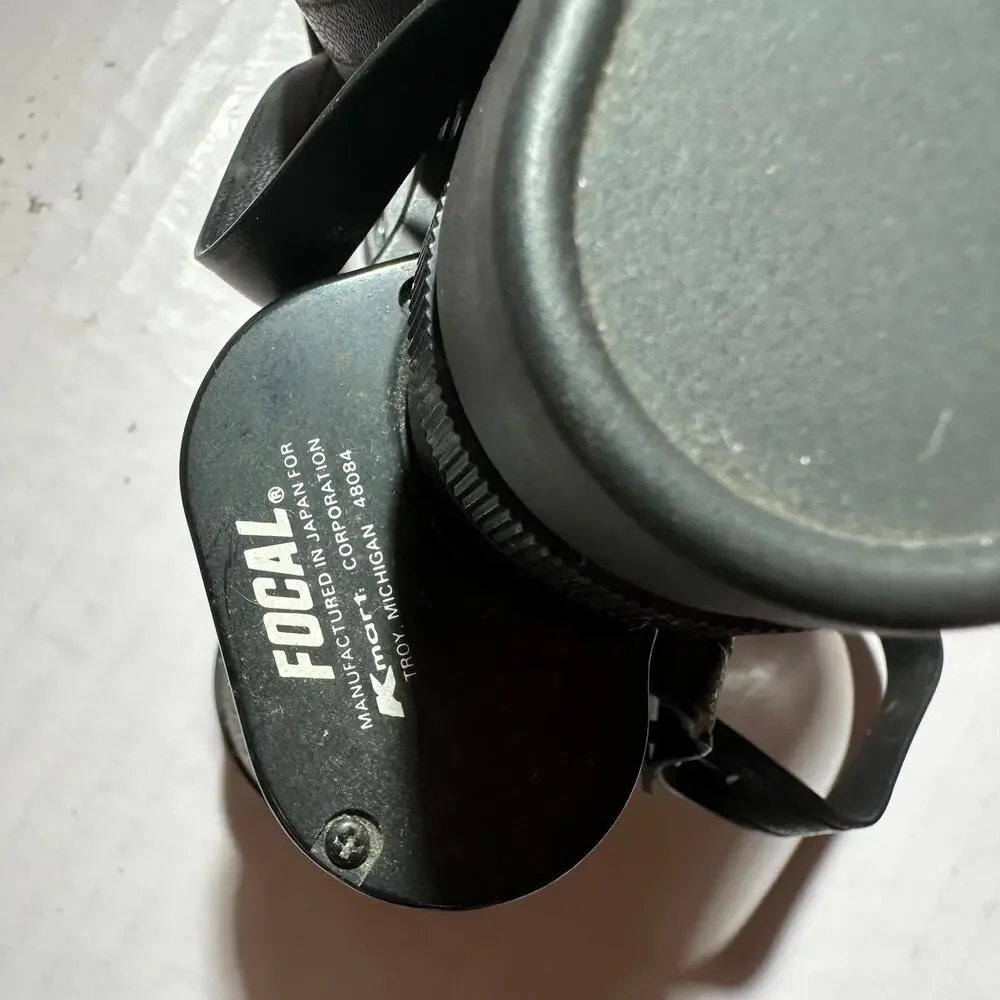 Focal 7x35 Binoculars Coated Optics 525' 1000Y Case Manual Lens Cloth Vintage